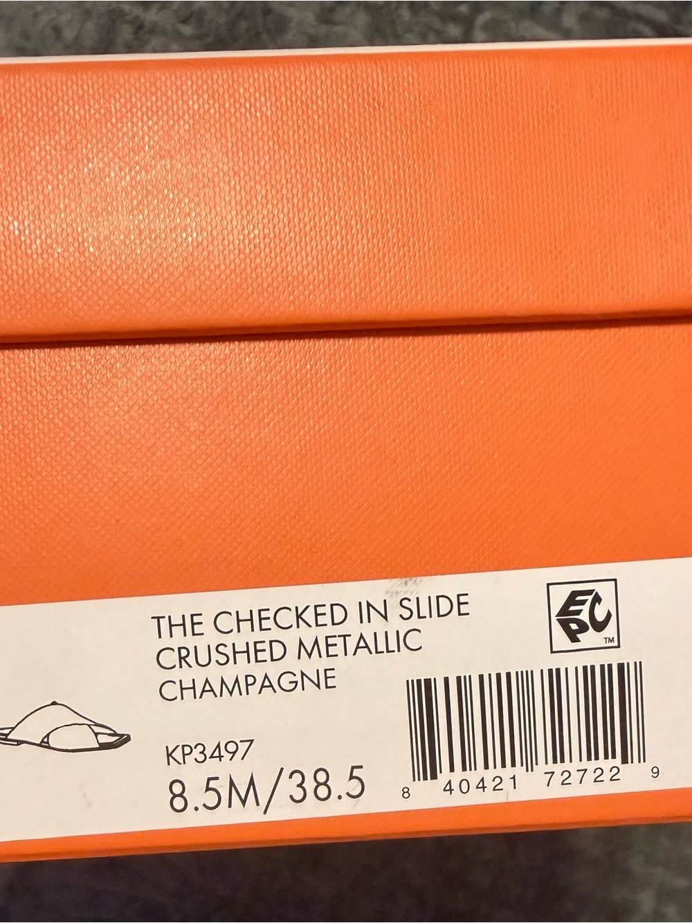 THE CHECKED IN SLIDE CRUSHED METALLIC
CHAMPAGNE - Picture 8 of 8
